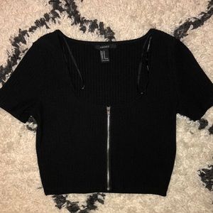 Black crop top